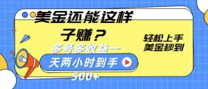 美金还能这样子赚？轻松上手，美金秒到账 多号多收益，一天 两小时，到手500+-小本创业副业项目推荐_零成本在家赚钱项目_中赚网