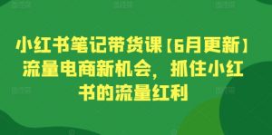 小红书笔记带货课【6月更新】流量电商新机会，抓住小红书的流量红利-小本创业副业项目推荐_零成本在家赚钱项目_中赚网