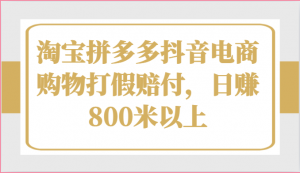 淘宝拼多多抖音电商购物打假赔付，日赚800米以上-小本创业副业项目推荐_零成本在家赚钱项目_中赚网