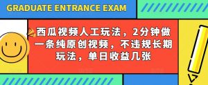 西瓜视频写字玩法，2分钟做一条纯原创视频，不违规长期玩法，单日收益几张-小本创业副业项目推荐_零成本在家赚钱项目_中赚网