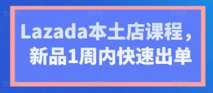 Lazada本土店课程，新品1周内快速出单-小本创业副业项目推荐_零成本在家赚钱项目_中赚网
