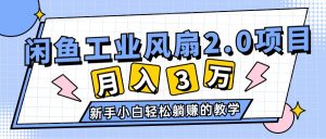 2024年6月最新闲鱼工业风扇2.0项目，轻松月入3W+，新手小白躺赚的教学-小本创业副业项目推荐_零成本在家赚钱项目_中赚网