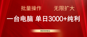 搜狐视频搬运，一台电脑单日3000+，批量操作，可无限扩大-小本创业副业项目推荐_零成本在家赚钱项目_中赚网