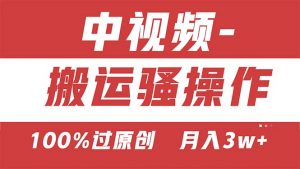 【中视频新思路】双重去重100%过原创，无脑搬运一键多渠道发布，一人可…-小本创业副业项目推荐_零成本在家赚钱项目_中赚网