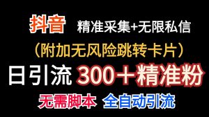 抖音无限暴力私信机（附加无风险跳转卡片）日引300＋精准粉-小本创业副业项目推荐_零成本在家赚钱项目_中赚网