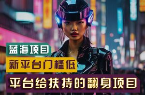 【蓝海项目】新平台无脑搬运，翻身项目 门槛低 小白也能轻松上手 日入500+-小本创业副业项目推荐_零成本在家赚钱项目_中赚网
