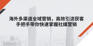 海外多渠道 全域营销，高效引流获客，手把手带你快速掌握社媒营销-小本创业副业项目推荐_零成本在家赚钱项目_中赚网