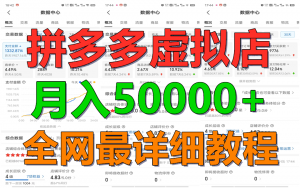 拼多多虚拟电商训练营月入50000+你也行，暴利稳定长久，副业首选-小本创业副业项目推荐_零成本在家赚钱项目_中赚网