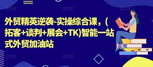 外贸精英逆袭-实操综合课，(拓客+谈判+展会+TK)智能一站式外贸加油站-小本创业副业项目推荐_零成本在家赚钱项目_中赚网