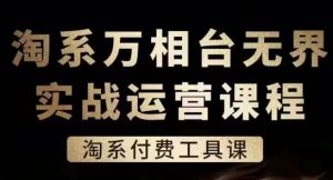 淘系万相台无界实战运营课，淘系付费工具课-小本创业副业项目推荐_零成本在家赚钱项目_中赚网