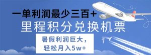 2024暑假利润空间巨大的里程积分兑换机票项目，每一单利润最少500-小本创业副业项目推荐_零成本在家赚钱项目_中赚网