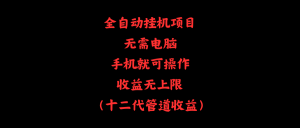 （11505期）全自动挂机项目，无需电脑，手机就可操作，收益无上限-小本创业副业项目推荐_零成本在家赚钱项目_中赚网