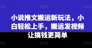 小说推文搬运新玩法,小白轻松上手,搬运发视频让搞钱更简单-小本创业副业项目推荐_零成本在家赚钱项目_中赚网