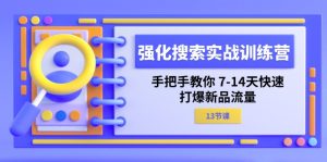 强化搜索实战训练营，手把手教你7-14天快速打爆新品流量（13节课）-小本创业副业项目推荐_零成本在家赚钱项目_中赚网