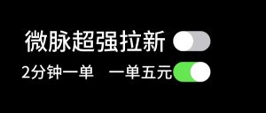 （11580期）微脉超强拉新， 两分钟1单， 一单利润5块，适合小白-小本创业副业项目推荐_零成本在家赚钱项目_中赚网