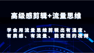 高级感剪辑+流量思维 学会用流量思维剪辑出有温度、有质感、有流量、能变现的视频-小本创业副业项目推荐_零成本在家赚钱项目_中赚网