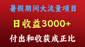 一天收益3000+，暑假期间， 这个项目才是真火-小本创业副业项目推荐_零成本在家赚钱项目_中赚网