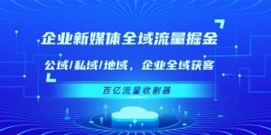 （11666期）企业 新媒体 全域流量掘金：公域/私域/地域 企业全域获客 百亿流量 收割器-小本创业副业项目推荐_零成本在家赚钱项目_中赚网