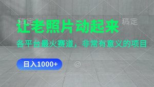（11671期）让老照片动起来，一天变现1000+，各平台最火赛道，看完就会-小本创业副业项目推荐_零成本在家赚钱项目_中赚网