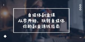 （11725期）自媒体-副业课，从0开始，玩转自媒体——你的副业赚钱指南（58节课）-小本创业副业项目推荐_零成本在家赚钱项目_中赚网