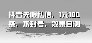 抖音无限私信，1元100条，不封号，效果自测-小本创业副业项目推荐_零成本在家赚钱项目_中赚网