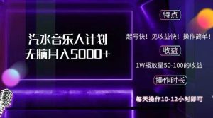 （12429期）抖音汽水音乐人计划无脑月入5000+-小本创业副业项目推荐_零成本在家赚钱项目_中赚网
