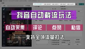 抖音自动截流玩法，利用一个软件自动采集、评论、点赞、私信，全域引流-小本创业副业项目推荐_零成本在家赚钱项目_中赚网