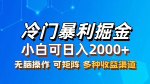 （12440期）最新冷门蓝海项目，无脑搬运，小白可轻松上手，多种变现方式，一天十几…-小本创业副业项目推荐_零成本在家赚钱项目_中赚网
