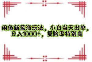 （12516期）闲鱼新蓝海玩法，小白当天出单，日入1000+，复购率特别高-小本创业副业项目推荐_零成本在家赚钱项目_中赚网