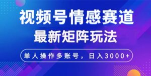 （12609期）视频号创作者分成情感赛道最新矩阵玩法日入3000+-小本创业副业项目推荐_零成本在家赚钱项目_中赚网
