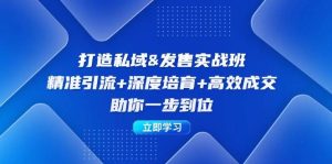 （12642期）打造私域&发售实操班：精准引流+深度培育+高效成交，助你一步到位-小本创业副业项目推荐_零成本在家赚钱项目_中赚网
