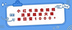 小红书治愈视频，流量超级火爆，单日变现1000+-小本创业副业项目推荐_零成本在家赚钱项目_中赚网