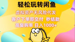 （12776期）轻松玩转闲鱼 虚拟资产无风险代发 客户下单即交付 秒结款 高复购率 日…-小本创业副业项目推荐_零成本在家赚钱项目_中赚网