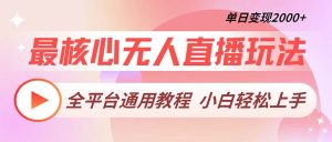 （13221期）最核心无人直播玩法，全平台通用教程，单日变现2000+-小本创业副业项目推荐_零成本在家赚钱项目_中赚网