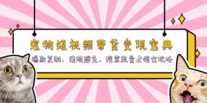 （13227期）宠物短视频带货变现宝典：爆款复制、违规避免、搜索流量占领全攻略-小本创业副业项目推荐_零成本在家赚钱项目_中赚网