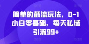 简单的截流玩法，0-1小白零基础，每天私域引流99+-小本创业副业项目推荐_零成本在家赚钱项目_中赚网