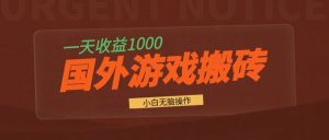 （13321期）国外游戏全自动搬砖，一天收益1000+ 小白无脑操作-小本创业副业项目推荐_零成本在家赚钱项目_中赚网