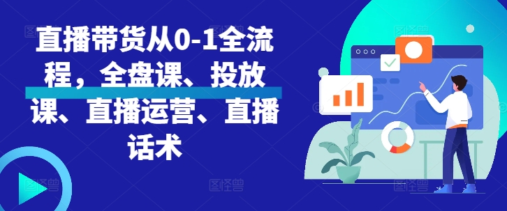 直播带货从0-1全流程，全盘课、投放课、直播运营、直播话术-小本创业副业项目推荐_零成本在家赚钱项目_中赚网