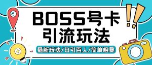 Boss直聘流量卡引流变现玩法，日引200+创业粉-小本创业副业项目推荐_零成本在家赚钱项目_中赚网