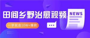 一学就会，1分钟教会你，10W+爆款田间乡野治愈视频（附提示词技巧）-小本创业副业项目推荐_零成本在家赚钱项目_中赚网