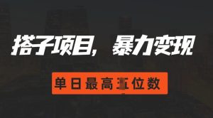 2024搭子玩法，0门槛，暴力变现，单日最高破四位数-小本创业副业项目推荐_零成本在家赚钱项目_中赚网