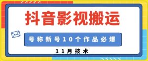 抖音影视搬运，1:1搬运，新号10个作品必爆-小本创业副业项目推荐_零成本在家赚钱项目_中赚网