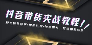 （13526期）抖音带货实战教程：起号转号技巧+爆品选择+流量提升，打造爆款商品-小本创业副业项目推荐_零成本在家赚钱项目_中赚网