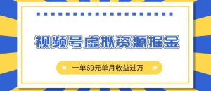 外面收费2980的项目，视频号虚拟资源掘金，一单69元单月收益过W-小本创业副业项目推荐_零成本在家赚钱项目_中赚网