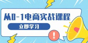 从零做电商实战课程，教你如何获取访客、选品布局，搭建基础运营团队-小本创业副业项目推荐_零成本在家赚钱项目_中赚网