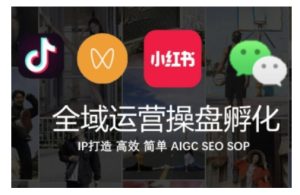 全域运营操盘(抖音+私域+小红书)，IP打造高效简单-小本创业副业项目推荐_零成本在家赚钱项目_中赚网