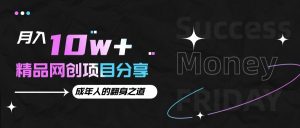 月入十万+的网创项目分享，成年人的最快翻身之道-小本创业副业项目推荐_零成本在家赚钱项目_中赚网