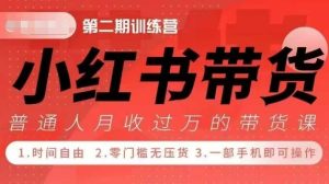 小Red书带货42天训练营 2.0版，宝妈+自由职+上班族+大学生，提高副业收入的大红利项目-小本创业副业项目推荐_零成本在家赚钱项目_中赚网