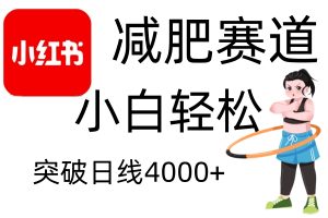 小红书减肥赛道，简单零成本，无需剪辑，不用动脑，小白轻松日利润4000+-小本创业副业项目推荐_零成本在家赚钱项目_中赚网