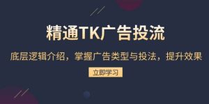 精通TK广告投流：底层逻辑介绍，掌握广告类型与投法，提升效果-小本创业副业项目推荐_零成本在家赚钱项目_中赚网
